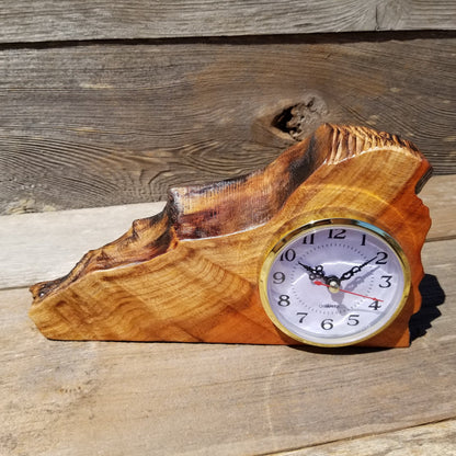 Redwood Clock Shelf Wood Desk Clock Office Gifts for Men #137 2 Tone