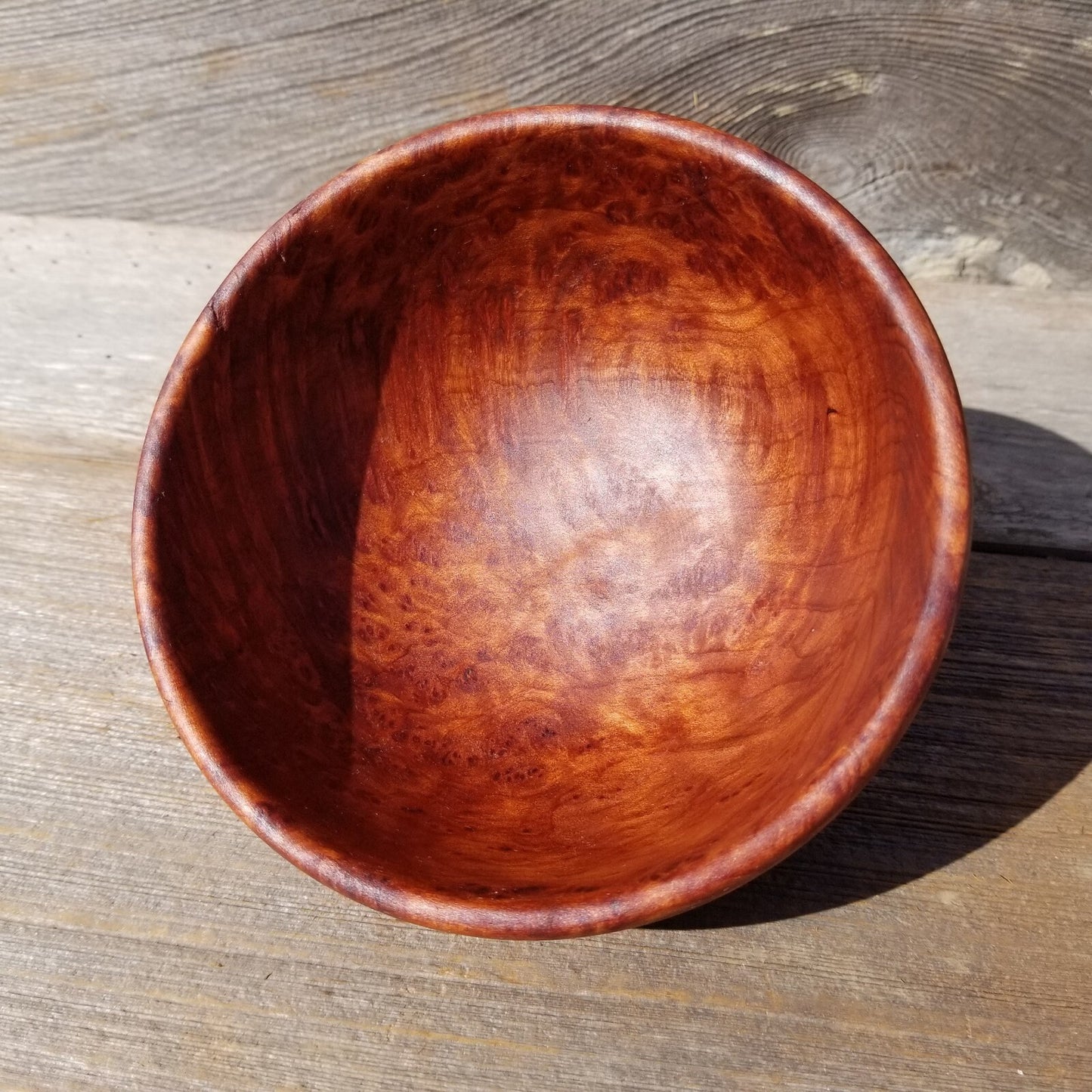 Redwood Bowl Burl Hand Turned 5.5 Inch Wood Salad Bowl Made out of Rare Redwood Gorgeous Grain #451