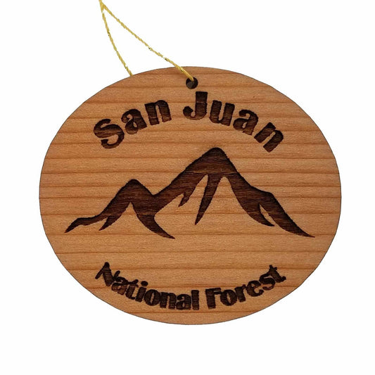 San Juan National Forest Ornament Handmade Wood Ornament Colorado Souvenir