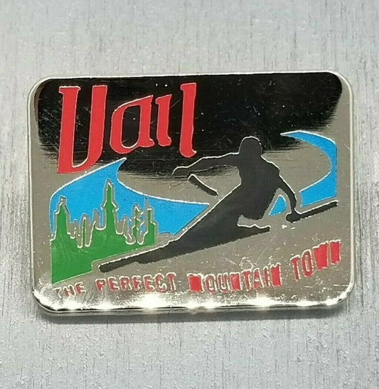 Vail Colorado Pin - CO Souvenir Hat Pin Lapel Ski Resort Travel Skiing Skier 1"