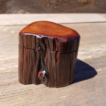 Handmade Wood Box with Redwood Rustic Handmade Ring Box California Redwood #370 Christmas Gift Anniversary Gift Ideas