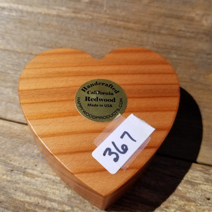 Handmade Wood Box with Redwood Heart Ring Box California Redwood #367 Christmas Gift Anniversary Gift Ideas