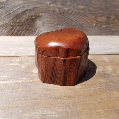 Handmade Wood Box with Redwood Rustic Handmade Ring Box California Redwood #468 Christmas Gift Anniversary Gift Ideas