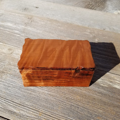 Handmade Wood Box with Redwood Rustic Handmade Jewelry Box California Redwood Jewelry Box Storage Box Limb Box #354 Coin Box