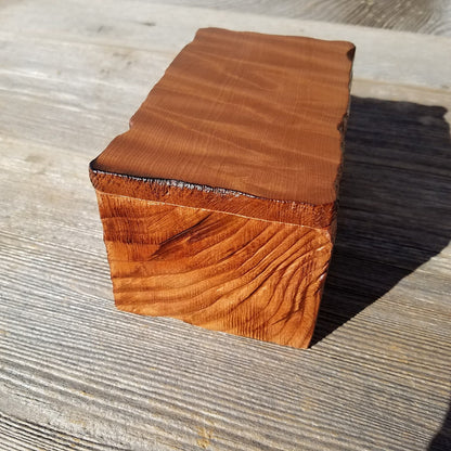 Handmade Wood Box with Redwood Rustic Handmade Jewelry Box California Redwood Jewelry Box Storage Box Limb Box #354 Coin Box