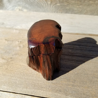 Wood Ring Box Redwood Rustic Handmade California Storage Live Edge Mini #330 Birthday Gift Christmas Gift Mother's Day Gift