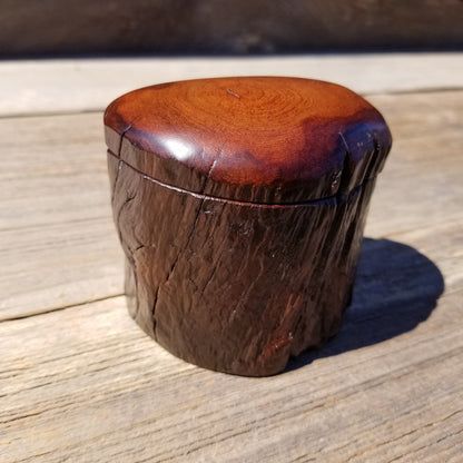 Handmade Wood Box with Redwood Rustic Handmade Ring Box California Redwood #373 Christmas Gift Anniversary Gift Ideas