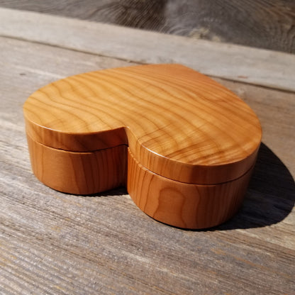 Wood Heart Box with California Redwood Jewelry Box - Ring Box - Handmade #261 Christmas Gift - Anniversary Gift - Mother's Day Gift Idea