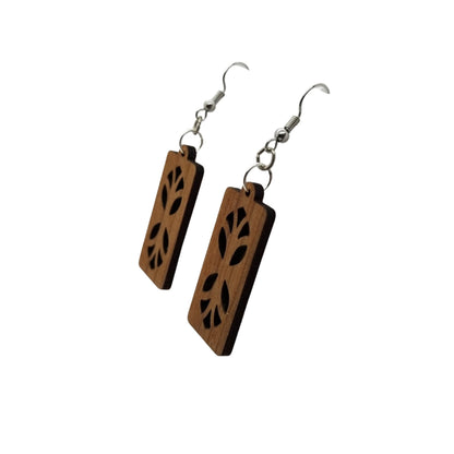 Redwood Earrings - Cutout Branches or Tree Earrings - California Redwood Dangle Earrings - CA Souvenir Keepsake - Anniversary Gift