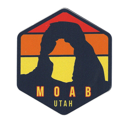 Utah Decal – Moab UT - Arches National Park - Travel Sticker – UT Souvenir Decal – Travel Gift 3.5" Made in USA Retro Car Decal Water Bottle