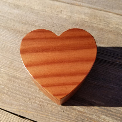 Handmade Wood Box with Redwood Heart Ring Box California Redwood #315