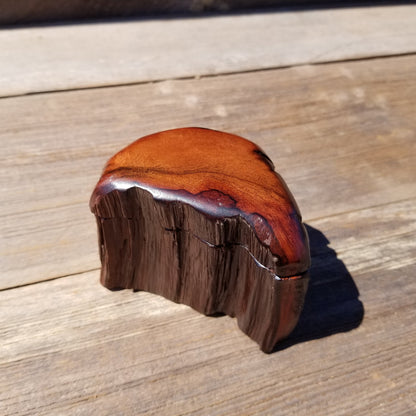 Wood Ring Box Redwood Rustic Handmade California Redwood Jewelry Box Storage Box Token Ashes #375