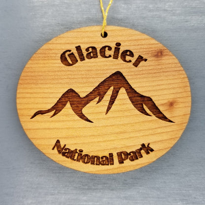 Glacier National Park Ornament Handmade Wood Ornament Glacier MT Souvenir Christmas Ornament