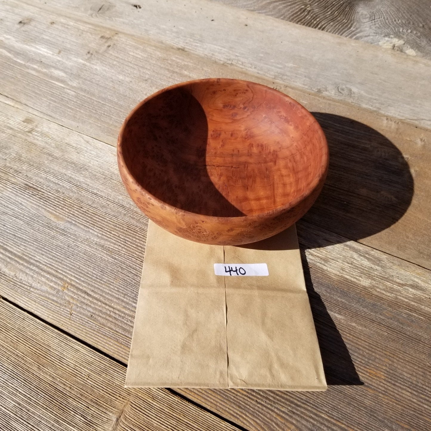 Redwood Burl Bowl Hand Turned 5 Inch Wood Salad Bowl Gorgeous Grain #440 Wood Art California Redwood 7 Inch