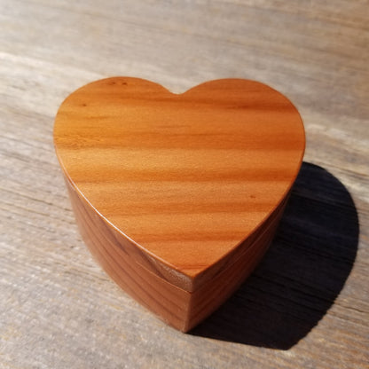 Handmade Wood Box with Redwood Heart Ring Box California Redwood #365 Christmas Gift Anniversary Gift Ideas