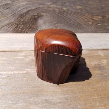 Handmade Wood Box with Redwood Rustic Handmade Ring Box California Redwood #468 Christmas Gift Anniversary Gift Ideas