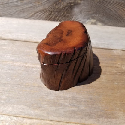 Handmade Wood Box with Redwood Rustic Handmade Ring Box California Redwood #466 Christmas Gift Anniversary Gift Ideas