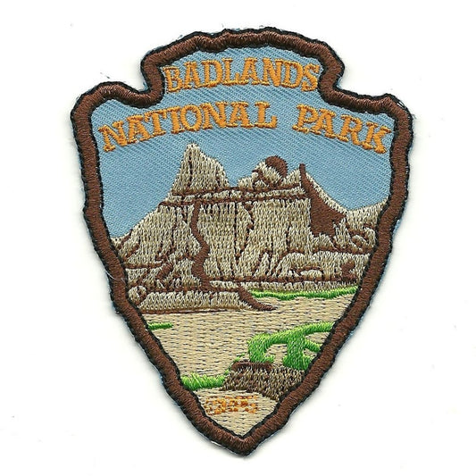 Badlands National Park Patch – SD - Arrowhead Travel Patch – Souvenir Patch 3" Iron On South Dakota