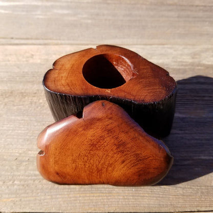 Wood Ring Box Redwood Rustic Handmade California Redwood Jewelry Box Storage Box Token Ashes #320