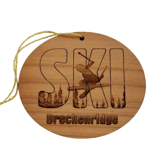 Wholesale Breckenridge Ski Resort Colorado Ski Ornament - Wood Souvenir