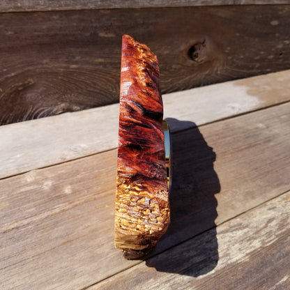 Wood Clock For the Desk or Mantle Handmade California Redwood Burl Table Shelf Birthday Gift Wedding Gift Engagement Gift #198