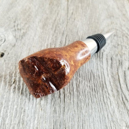 Wine Stopper Redwood Live Edge - Rustic Redwood Burl - Wedding Gift #298