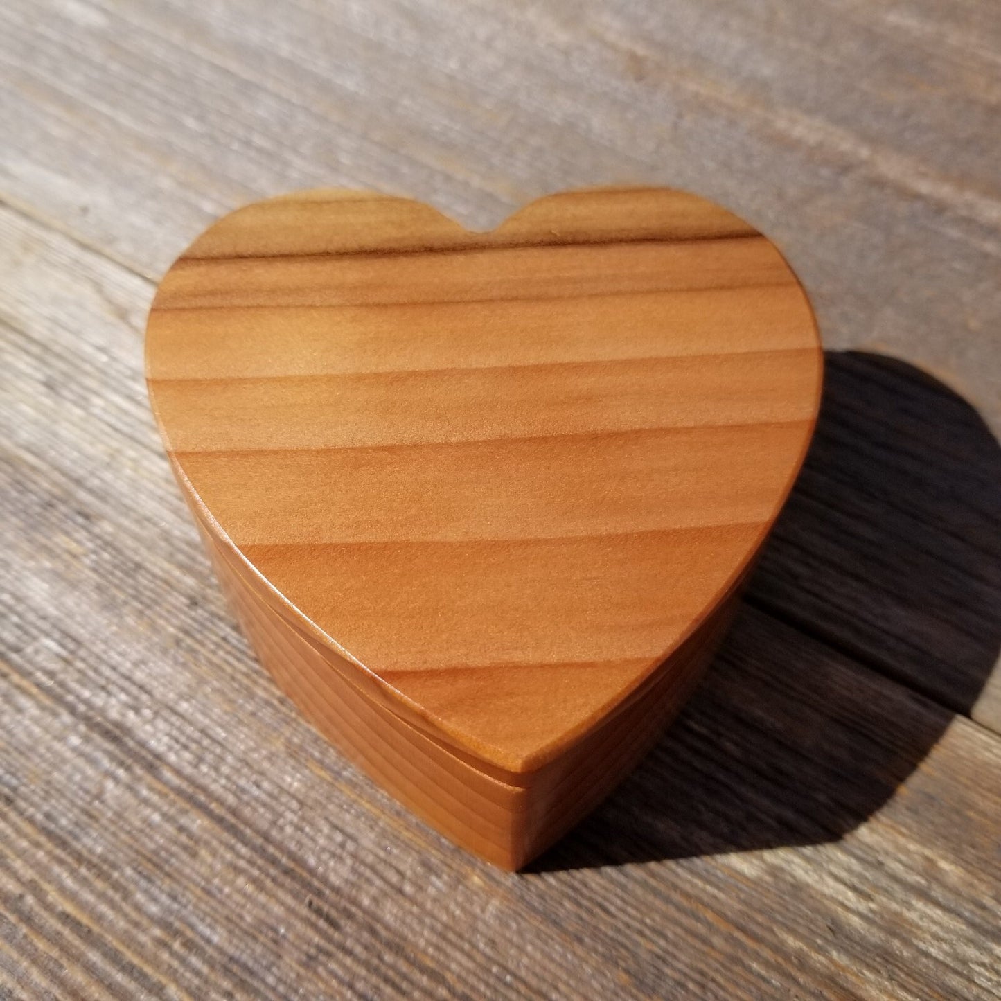 Handmade Wood Box with Redwood Heart Ring Box California Redwood #456 Christmas Gift Anniversary Gift Mothers Day Ideas