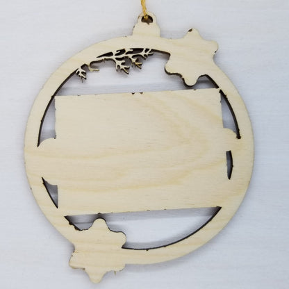 Wholesale Colorado Ornament - State Shape with Snowflakes Cutout CO Souvenir