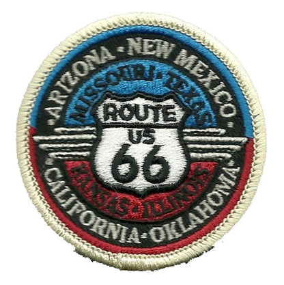 Route 66 Patch – Arizona New Mexico Missouri Texas Kansas Illinois California Oklahoma - Travel Patch Iron On – Souvenir Patch Travel 2.5"