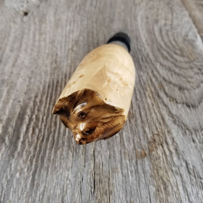 Wine Stopper Rustic Wood Gift for Her Maple Live Edge Top Handmade #303 Made in USA