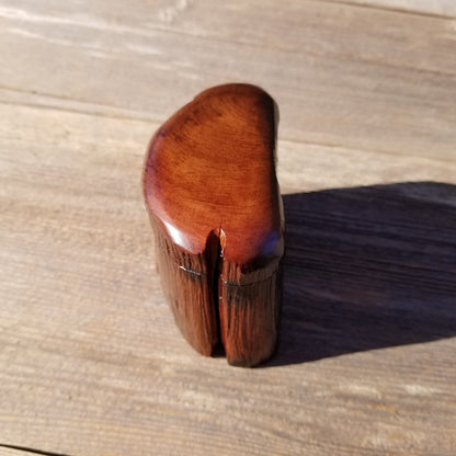 Wood Trinket Box Handmade Box with Redwood Rustic California Redwood Jewelry Box Storage Box Limb Box #317 Ring Box