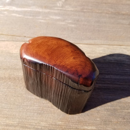 Wood Trinket Box Handmade Box with Redwood Rustic California Redwood Jewelry Box Storage Box Limb Box #317 Ring Box