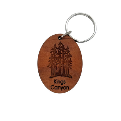 Kings Canyon Redwood Trees Grove Wood Keychain California Redwood Souvenir Travel Gift - Wood Gift Key Chain Key Tag Key Ring Forest Gift