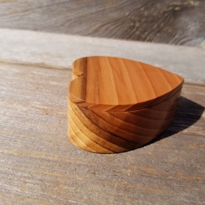 Handmade Wood Box with Redwood Heart Ring Box California Redwood #452 Christmas Gift Anniversary Gift Ideas