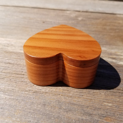 Handmade Wood Box with Redwood Heart Ring Box California Redwood #365 Christmas Gift Anniversary Gift Ideas