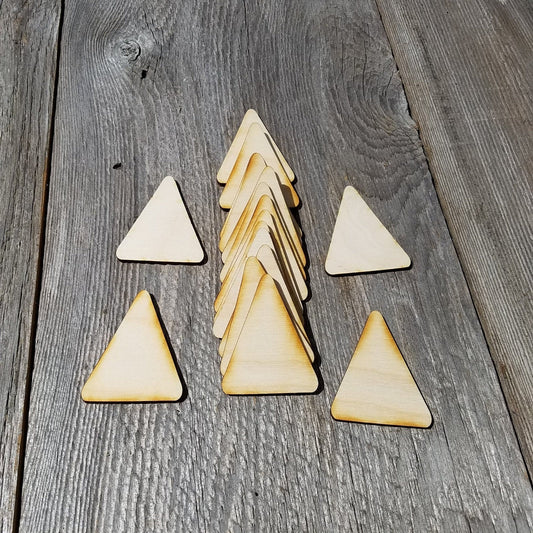 Wood Cutout Triangles - 2.5 Inch - Unfinished Wood - Lot of 12 - Wood Blank Craft Projects - DIY - Make Your Own - Teacher Supplies