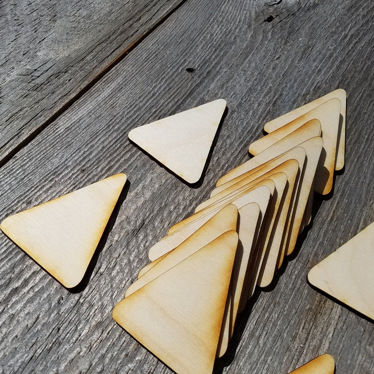 Wood Cutout Triangles - 2.5 Inch - Unfinished Wood - Lot of 48 - Wood Blank Craft Projects - DIY - Make Your Own - Teacher Supplies