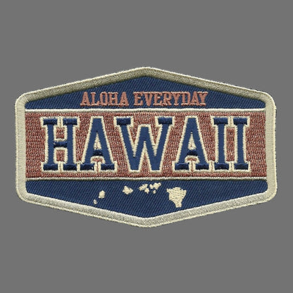 Hawaii Patch – HI Souvenir Aloha Everyday Travel Patch – Iron On – Applique 4"" Island Embellishment Souvenir