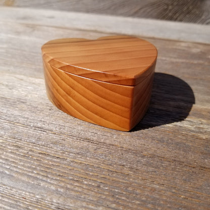 Handmade Wood Box with Redwood Heart Ring Box California Redwood #456 Christmas Gift Anniversary Gift Mothers Day Ideas