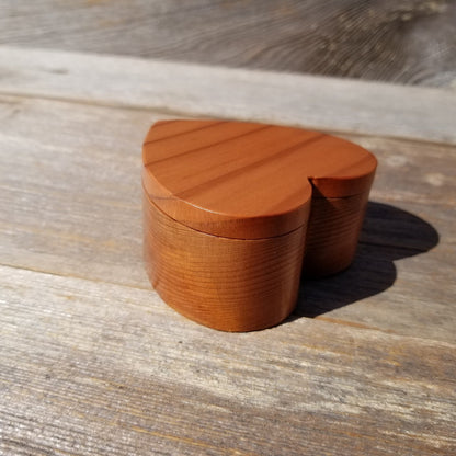 Handmade Wood Box with Redwood Heart Ring Box California Redwood #454 Mothers Day Anniversary Gift Ideas