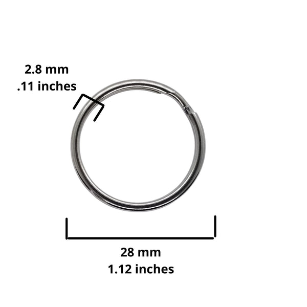 15mm Black Split Key Rings