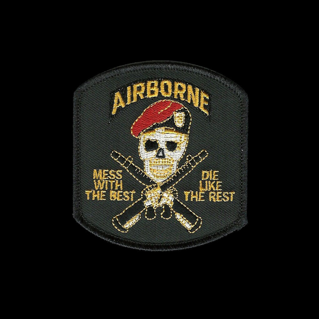 Airborne Mess with Best Die Like the Rest Patch Iron on Emblem Badge Applique