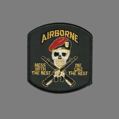 Airborne Mess with Best Die Like the Rest Patch Iron on Emblem Badge Applique