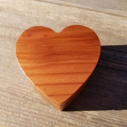 Handmade Wood Box with Redwood Heart Ring Box California Redwood #313