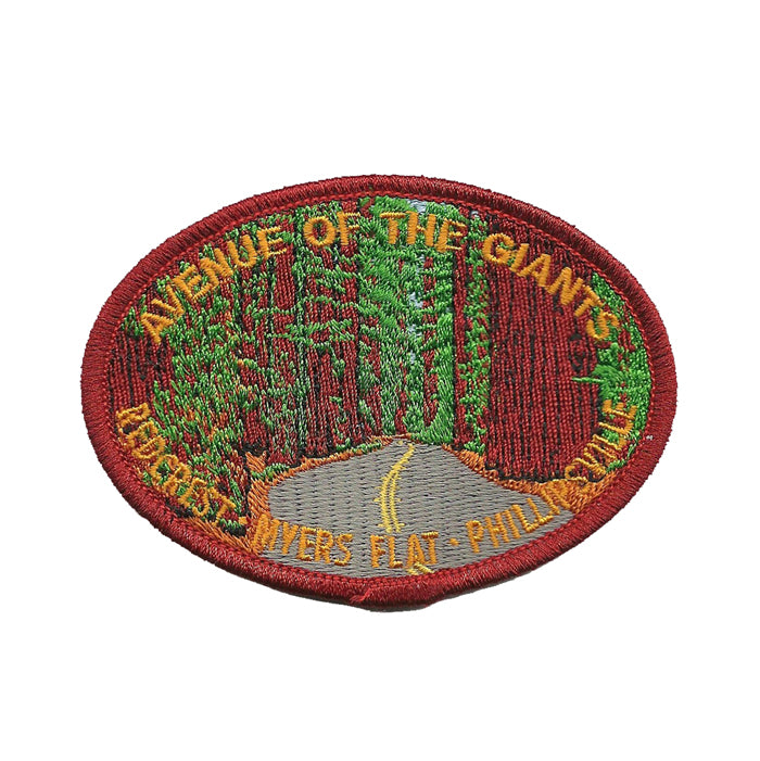 Avenue of the Giants Iron On Patch California Redwoods Souvenir Badge Emblem Applique