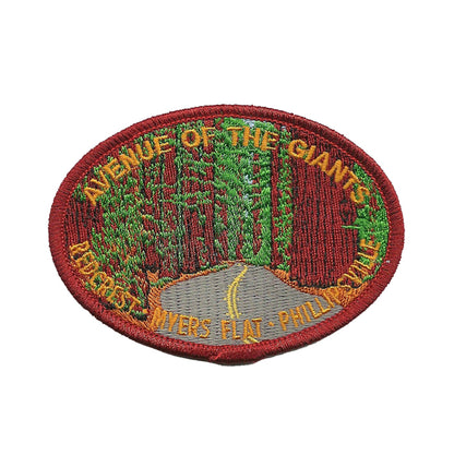 Avenue of the Giants Iron On Patch California Redwoods Souvenir Badge Emblem Applique