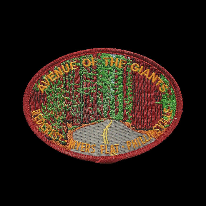 Avenue of the Giants Iron On Patch California Redwoods Souvenir Badge Emblem Applique