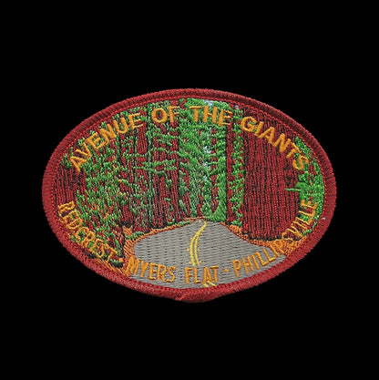 Avenue of the Giants Iron On Patch California Redwoods Souvenir Badge Emblem Applique