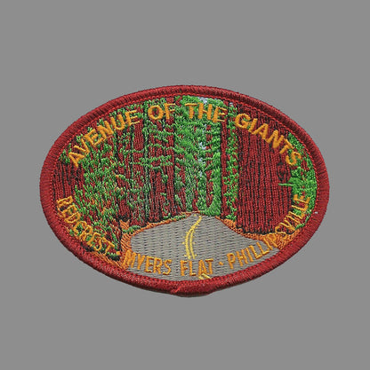 Avenue of the Giants Iron On Patch California Redwoods Souvenir Badge Emblem Applique