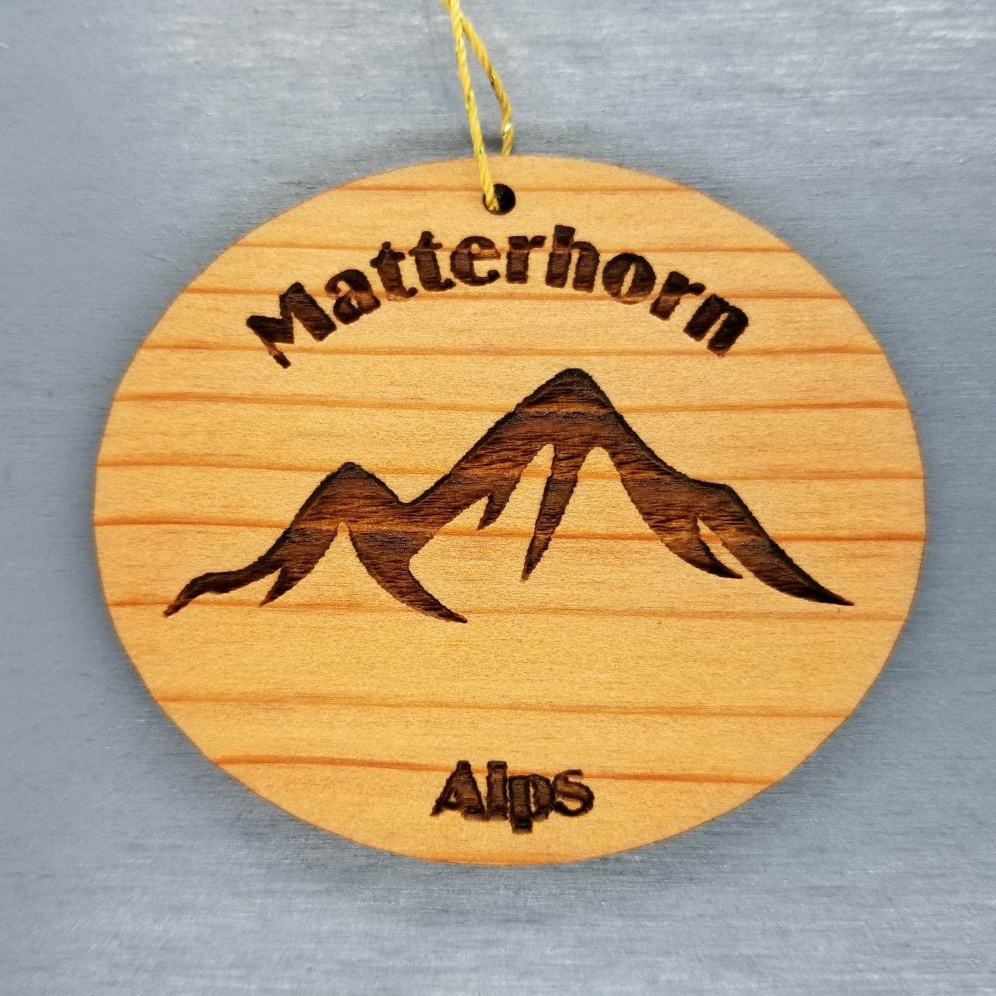 Matterhorn Ornament Handmade Wood Ornament Alps Souvenir Mountain Climbing